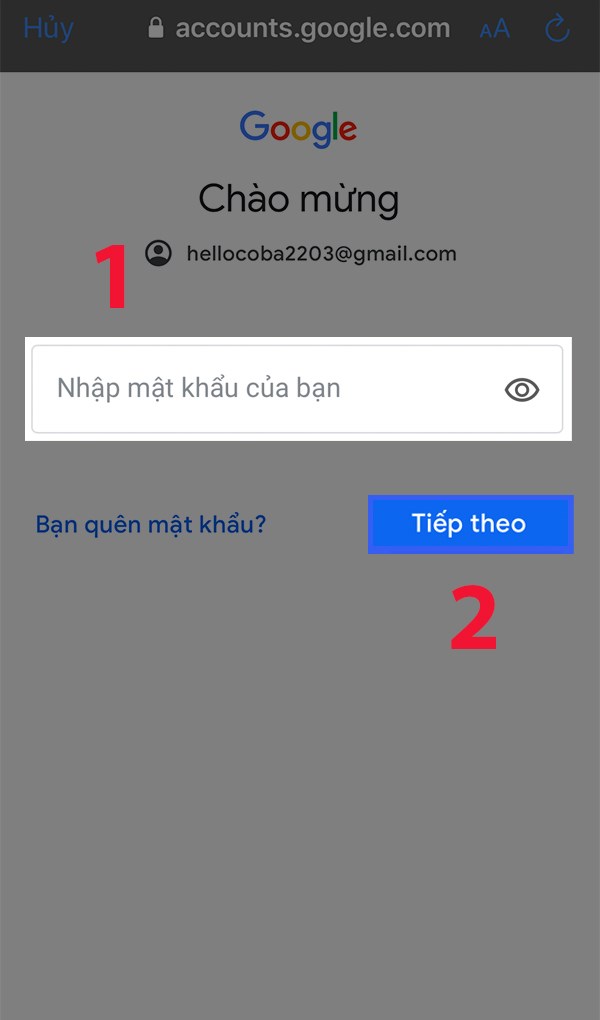 Nhập mật khẩu