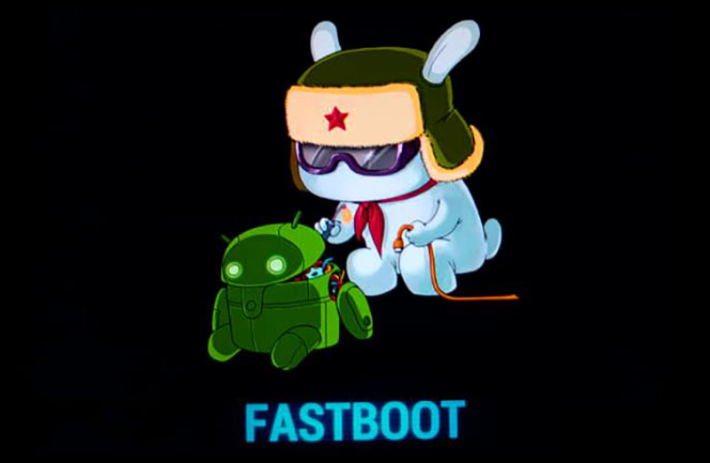 Chế độ Fastboot hiển thị trên màn hình điện thoại