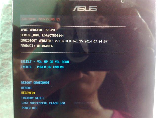 Môi trường Droidboot Provision OS trên Asus Zenfone 6