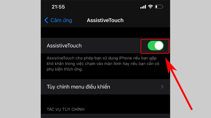 Bật AssistiveTouch