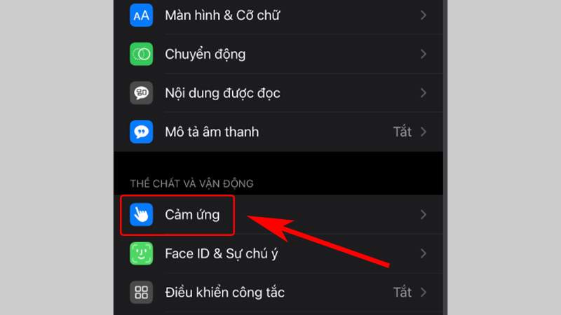 Chọn Cảm ứng 