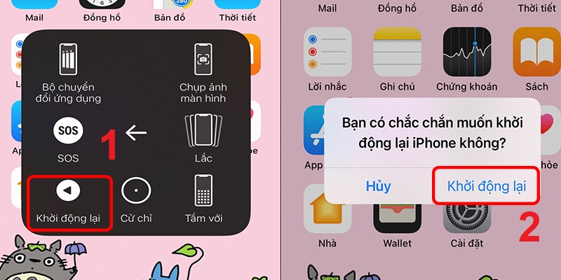 Khởi động lại iPhone từ nút Home ảo